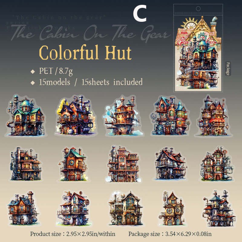 The Cabin on The Gear Sticker 15pcs