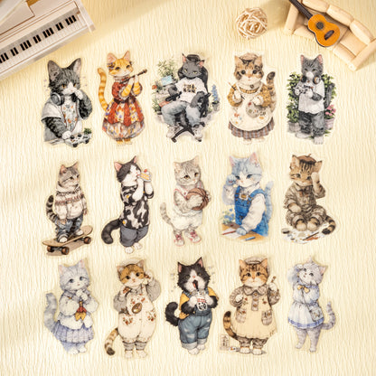 The Cat's School Day Sticker 20pcs