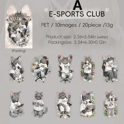 The Cat's School Day Sticker 20pcs