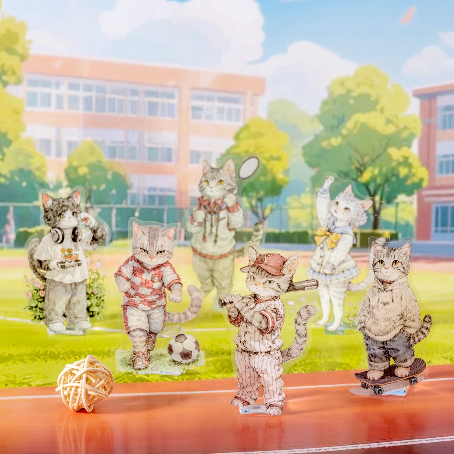 The Cat's School Day Sticker 20pcs