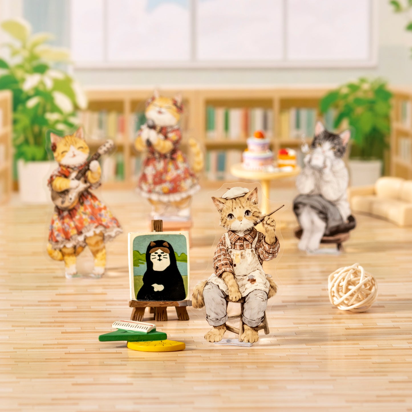 The Cat's School Day Sticker 20pcs