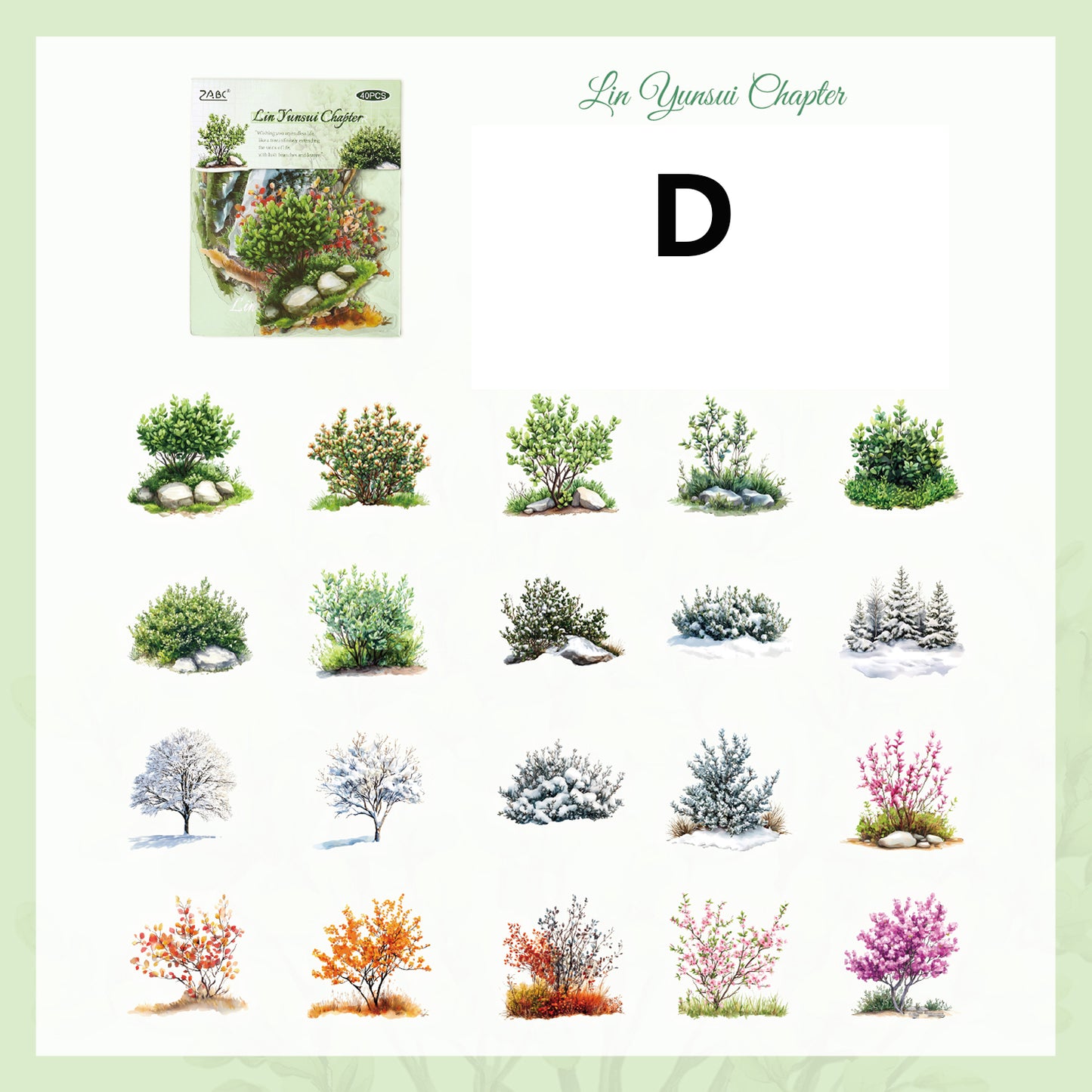 The Charm of The Years Sticker 40pcs