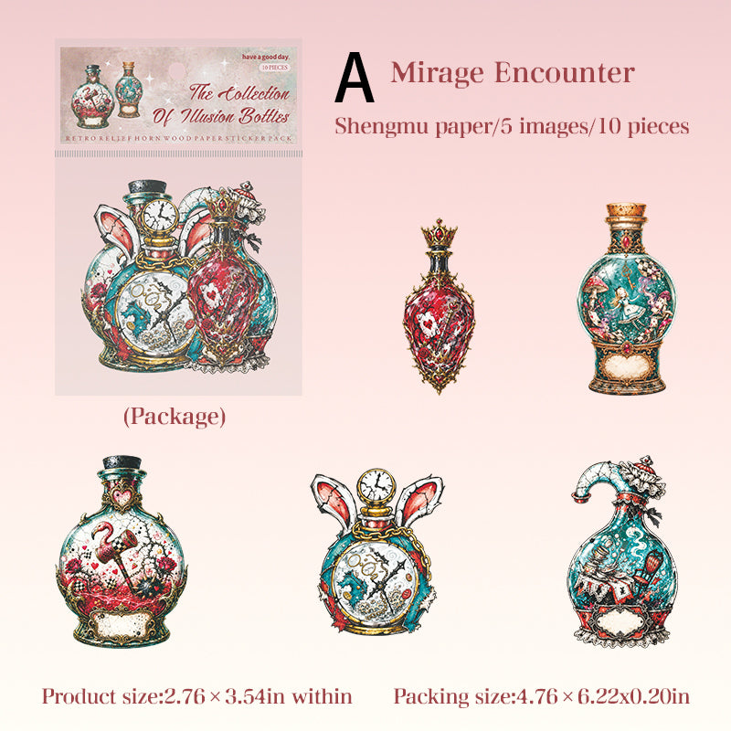 The Collection of IIIusion Bottles Sticker 10pcs