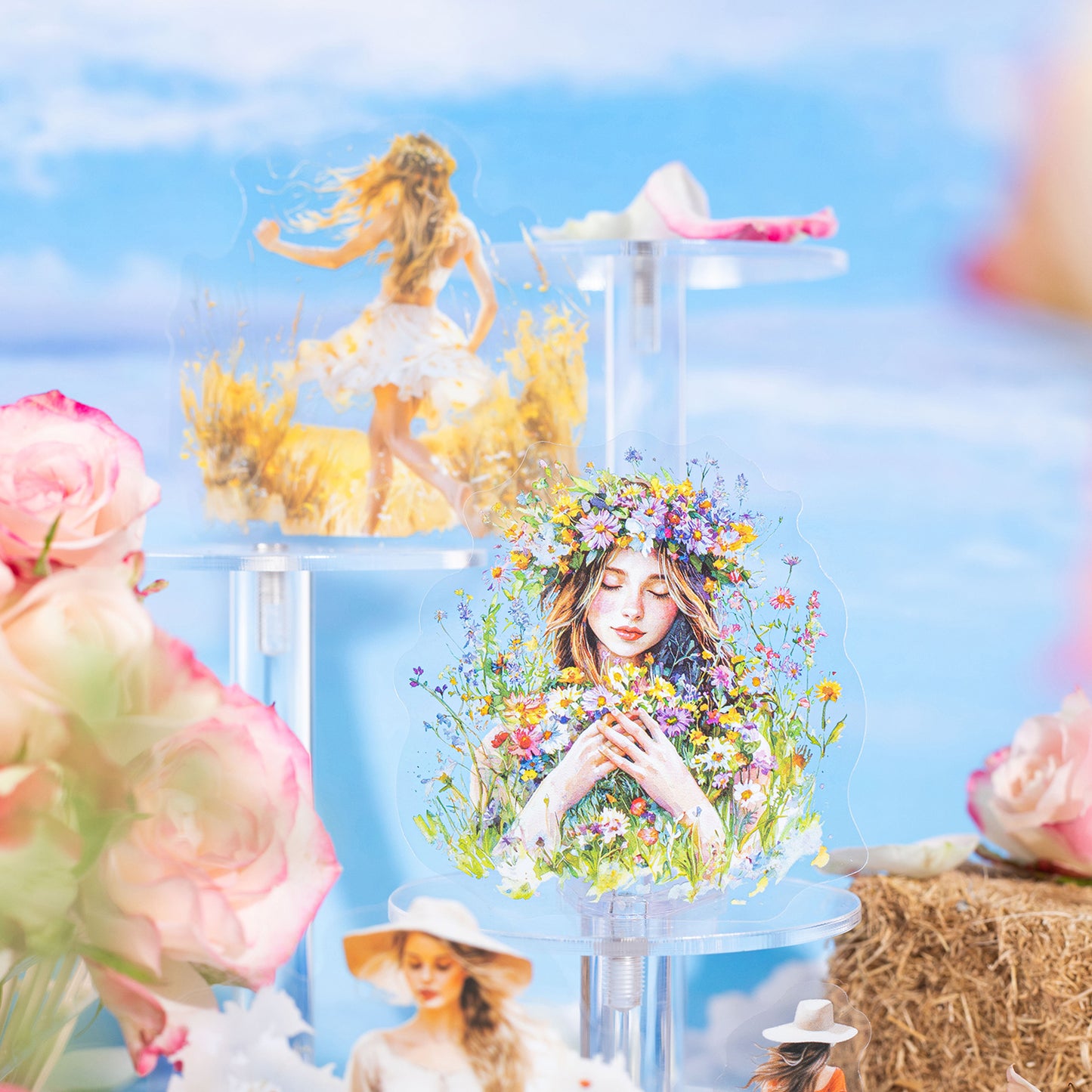 The Girl in The Flower Field Sitcker 20pcs