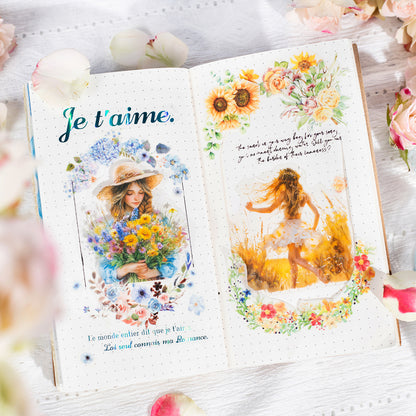 The Girl in The Flower Field Sitcker 20pcs