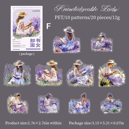 The Girl in The Flower Field Sitcker 20pcs