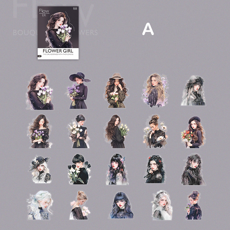 The Girl with the Flowers Stickers 20pcs