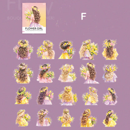 The Girl with the Flowers Stickers 20pcs