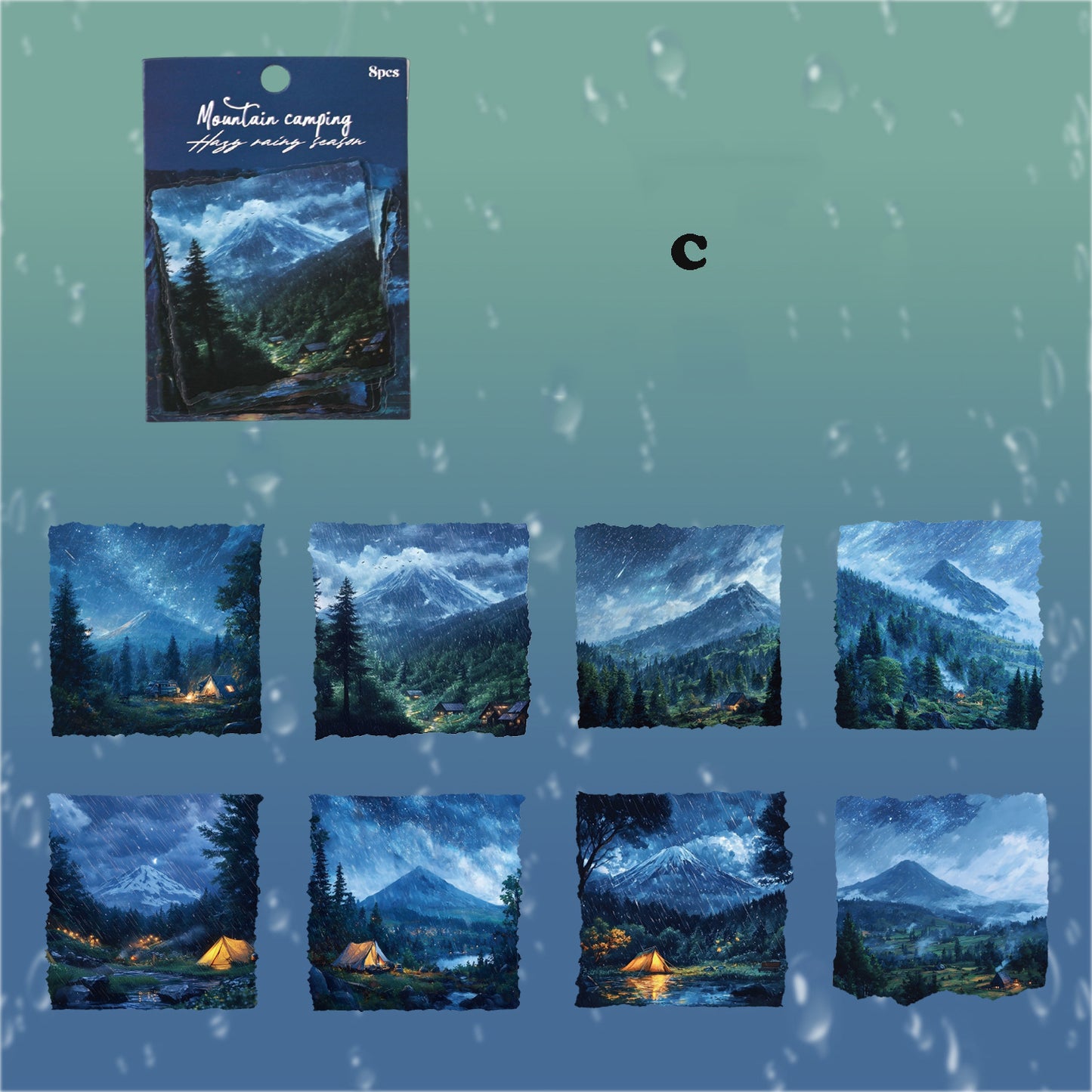 The Hazy Rainy Season Sticker 8pcs