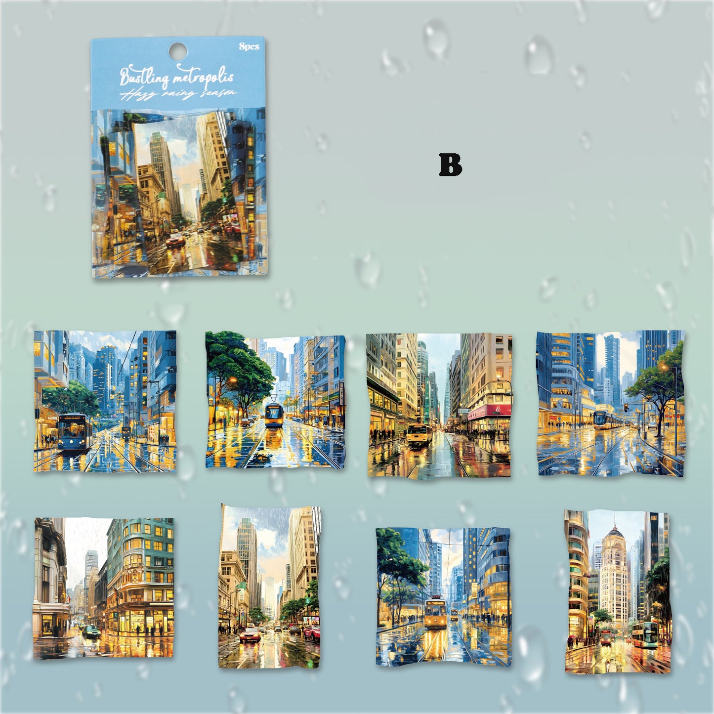 The Hazy Rainy Season Sticker 8pcs