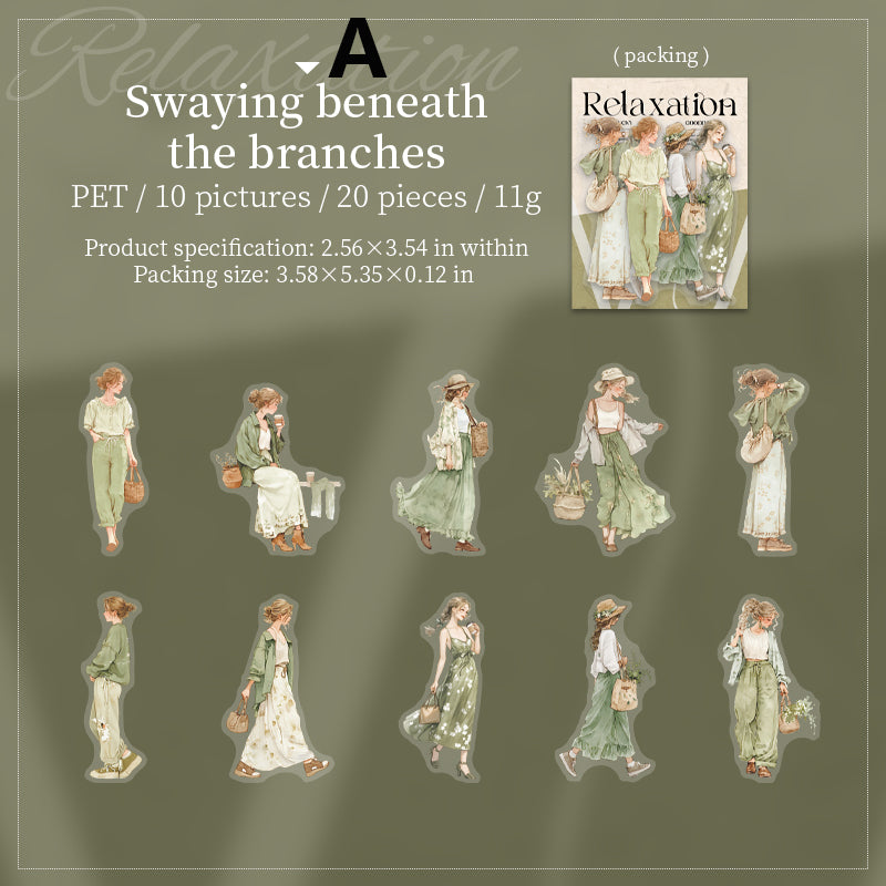 The Laid-back Feel of the South of France Sticker 20pcs