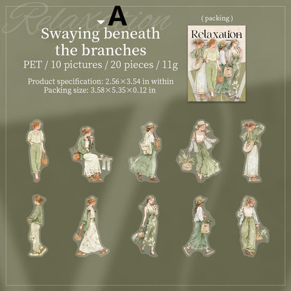 The Laid-back Feel of the South of France Sticker 20pcs