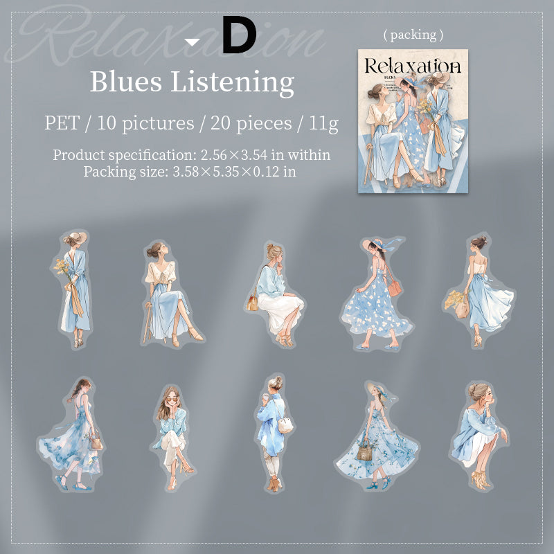 The Laid-back Feel of the South of France Sticker 20pcs