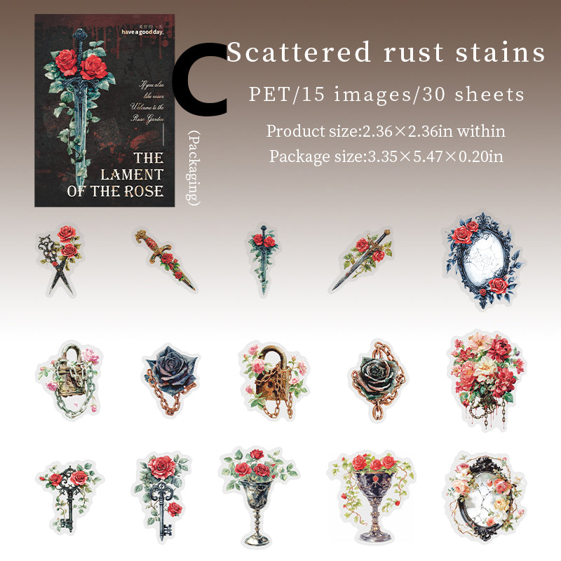 The Lament For The Rose Stickers 30pcs