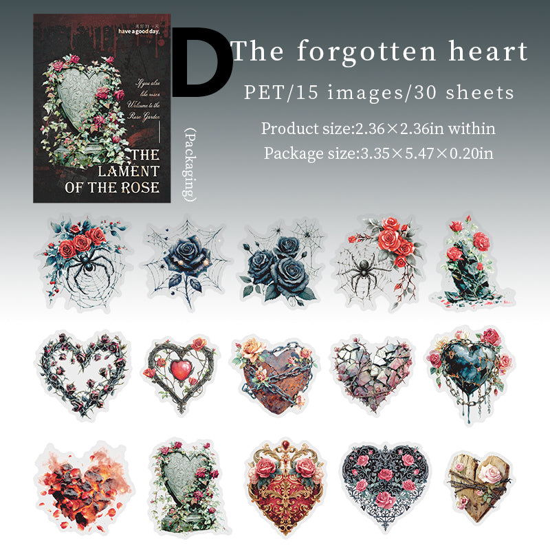 The Lament For The Rose Stickers 30pcs