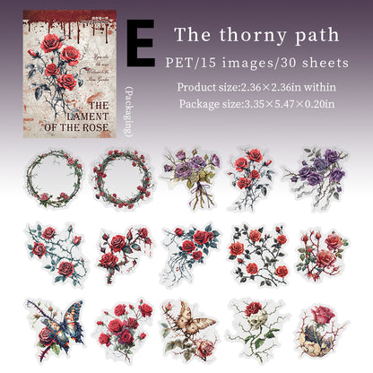 The Lament For The Rose Stickers 30pcs