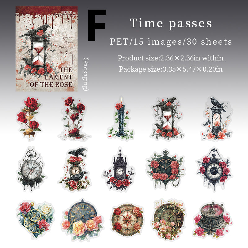 The Lament For The Rose Stickers 30pcs