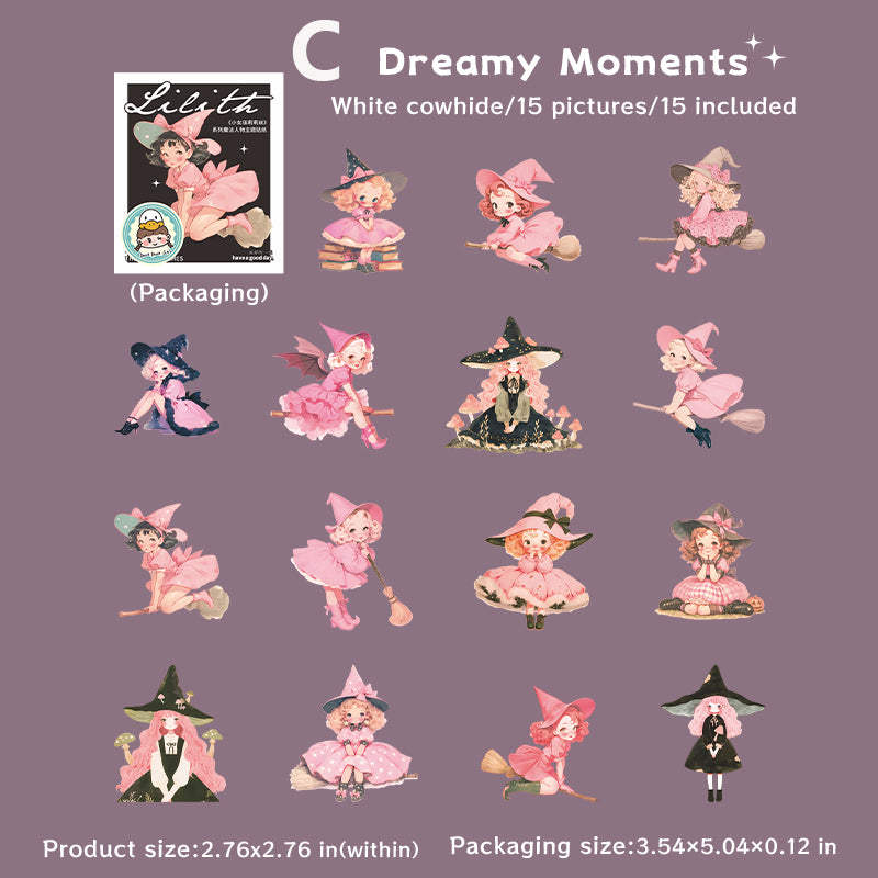 The Little Witch Lilith Sticker 15pcs