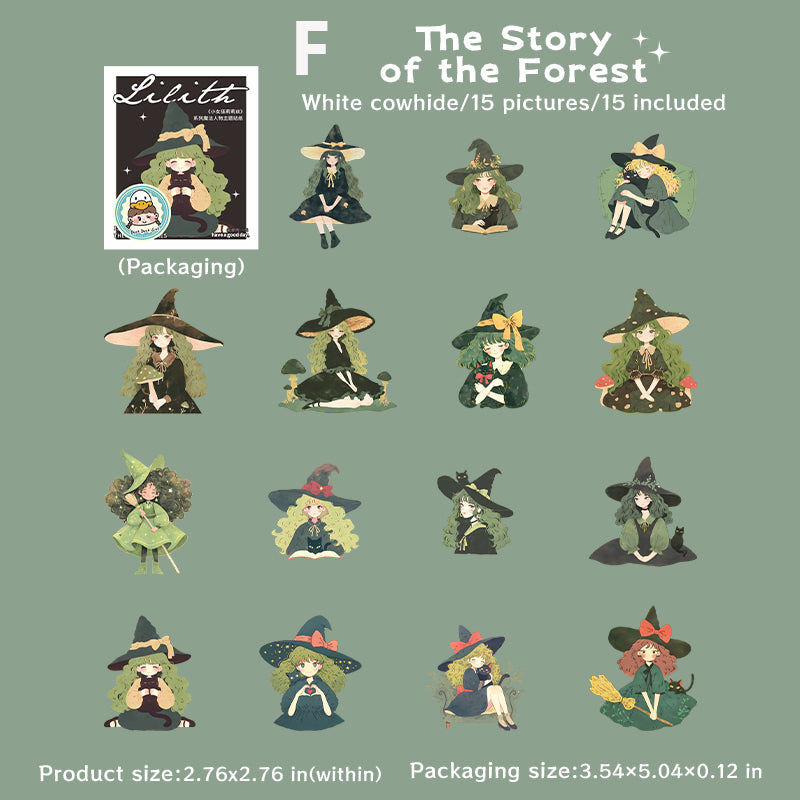 The Little Witch Lilith Sticker 15pcs