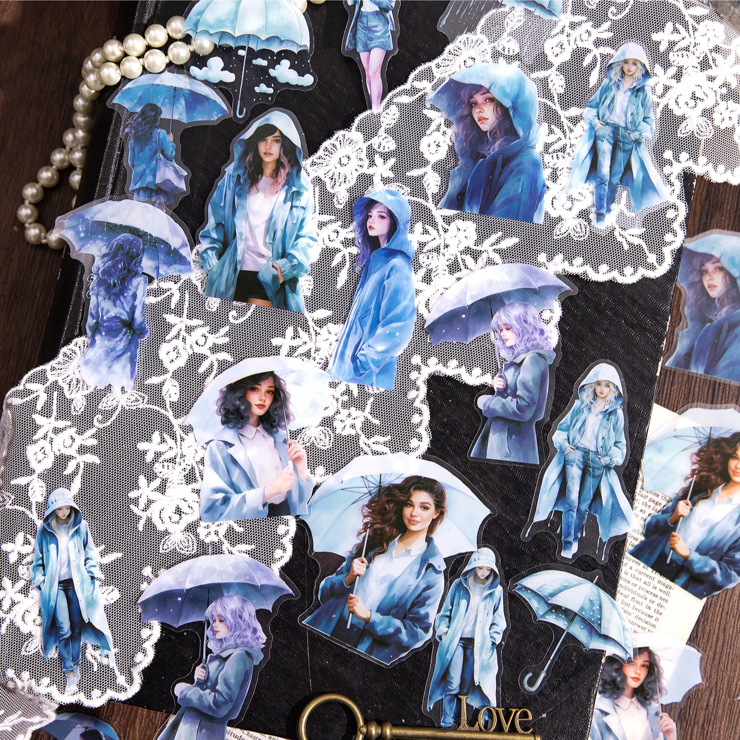 The Misty Rain Is Long Stickers 30pcs