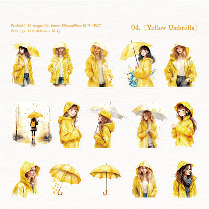 The Misty Rain Is Long Stickers 30pcs