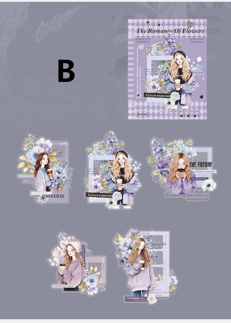 The Romance Of A Bouquet Sticker 10pcs