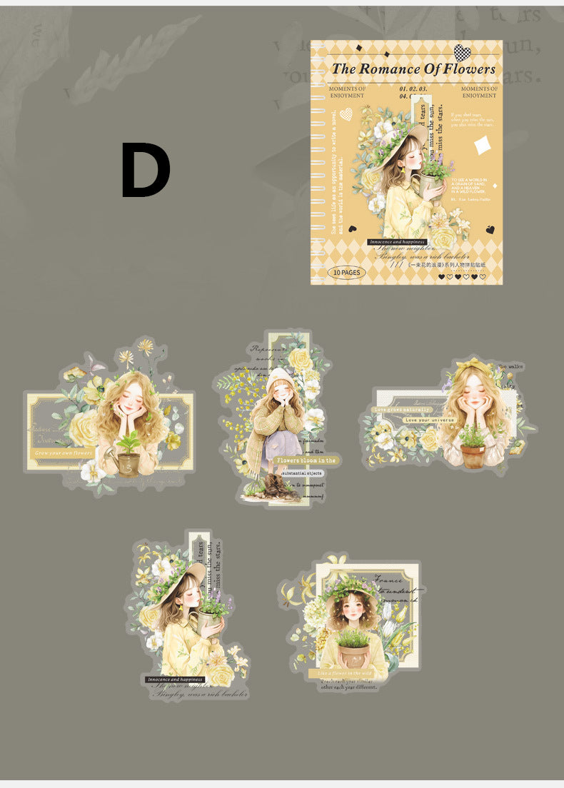 The Romance Of A Bouquet Sticker 10pcs