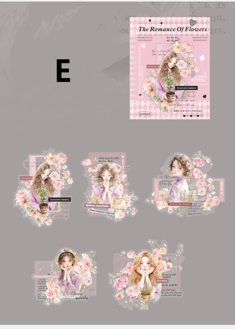 The Romance Of A Bouquet Sticker 10pcs