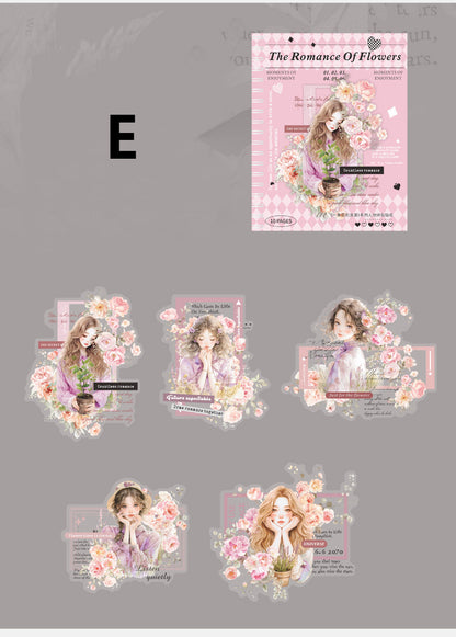 The Romance Of A Bouquet Sticker 10pcs