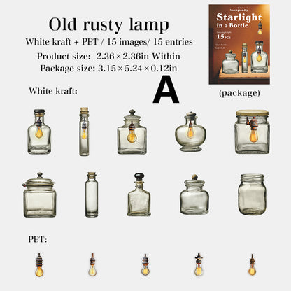 The Starlight in The Bottle Stickers 15pcs