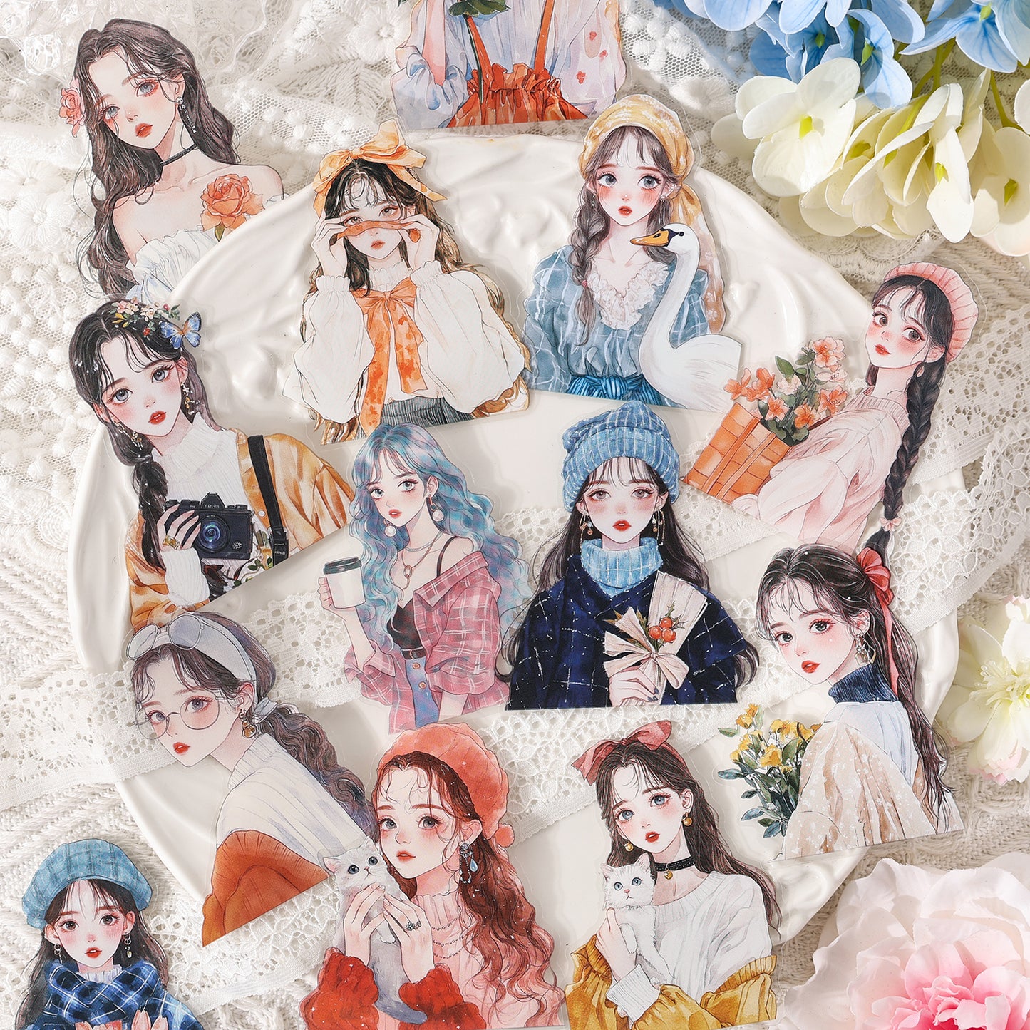 The Stars Reflect The Moon Girl Sticker 15pcs