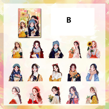 The Stars Reflect The Moon Girl Sticker 15pcs