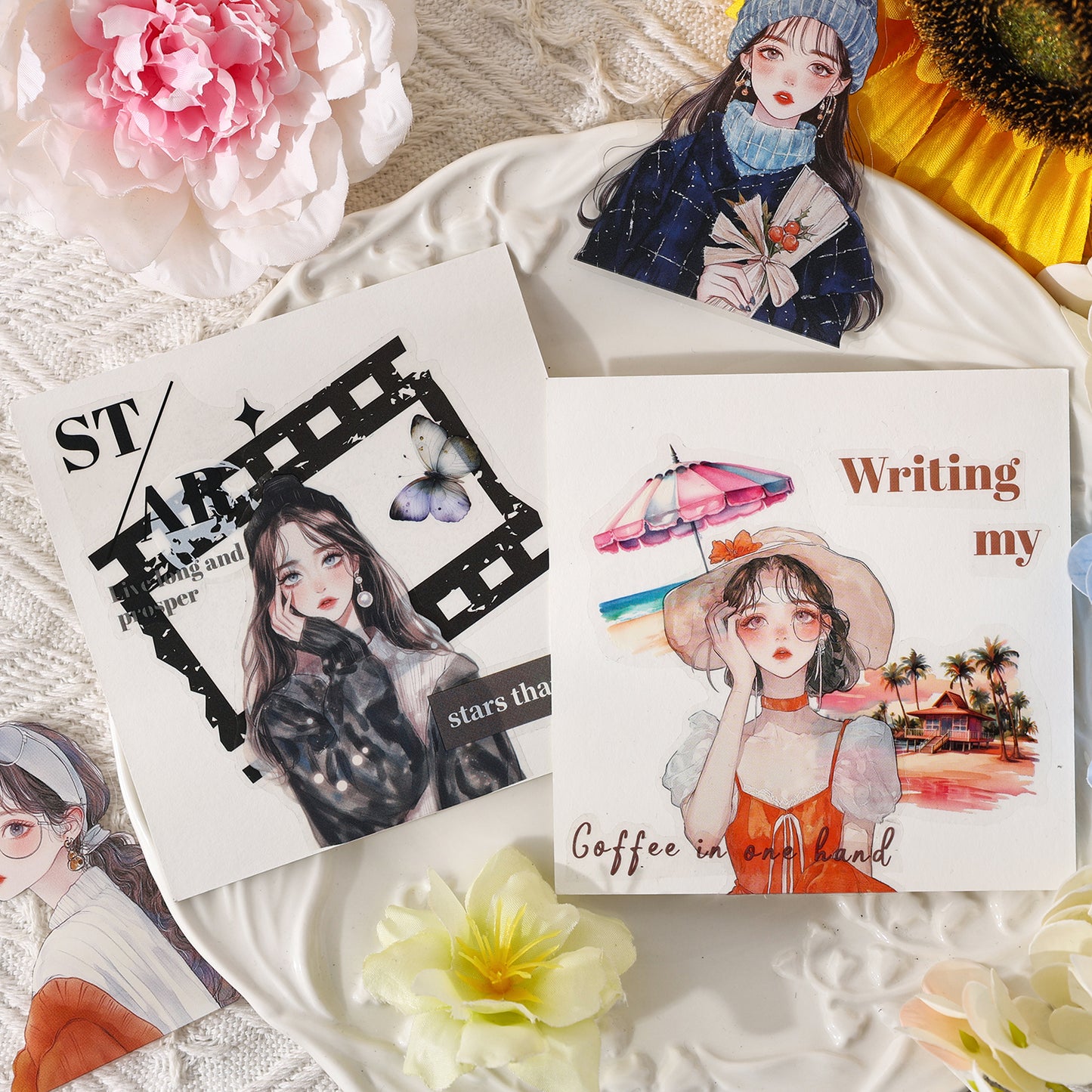 The Stars Reflect The Moon Girl Sticker 15pcs