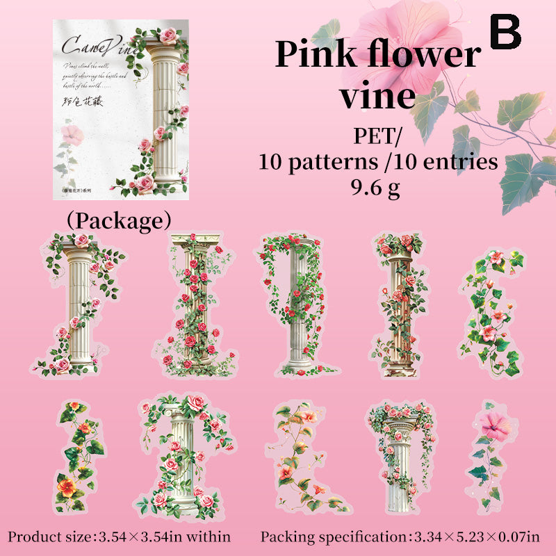 The Vine Blossoms Stickers 10pcs