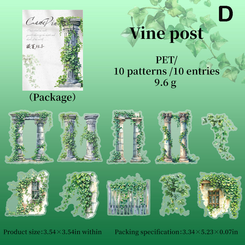 The Vine Blossoms Stickers 10pcs