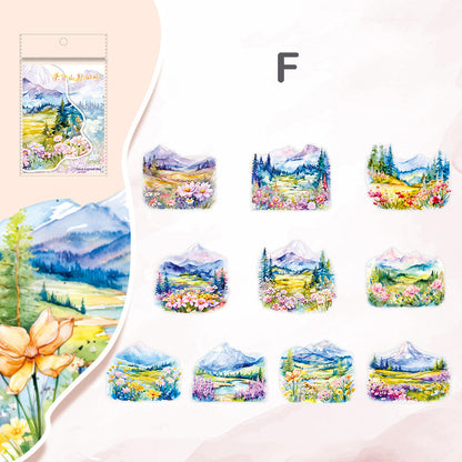 The Wind From The Mountains Stickers 10pcs