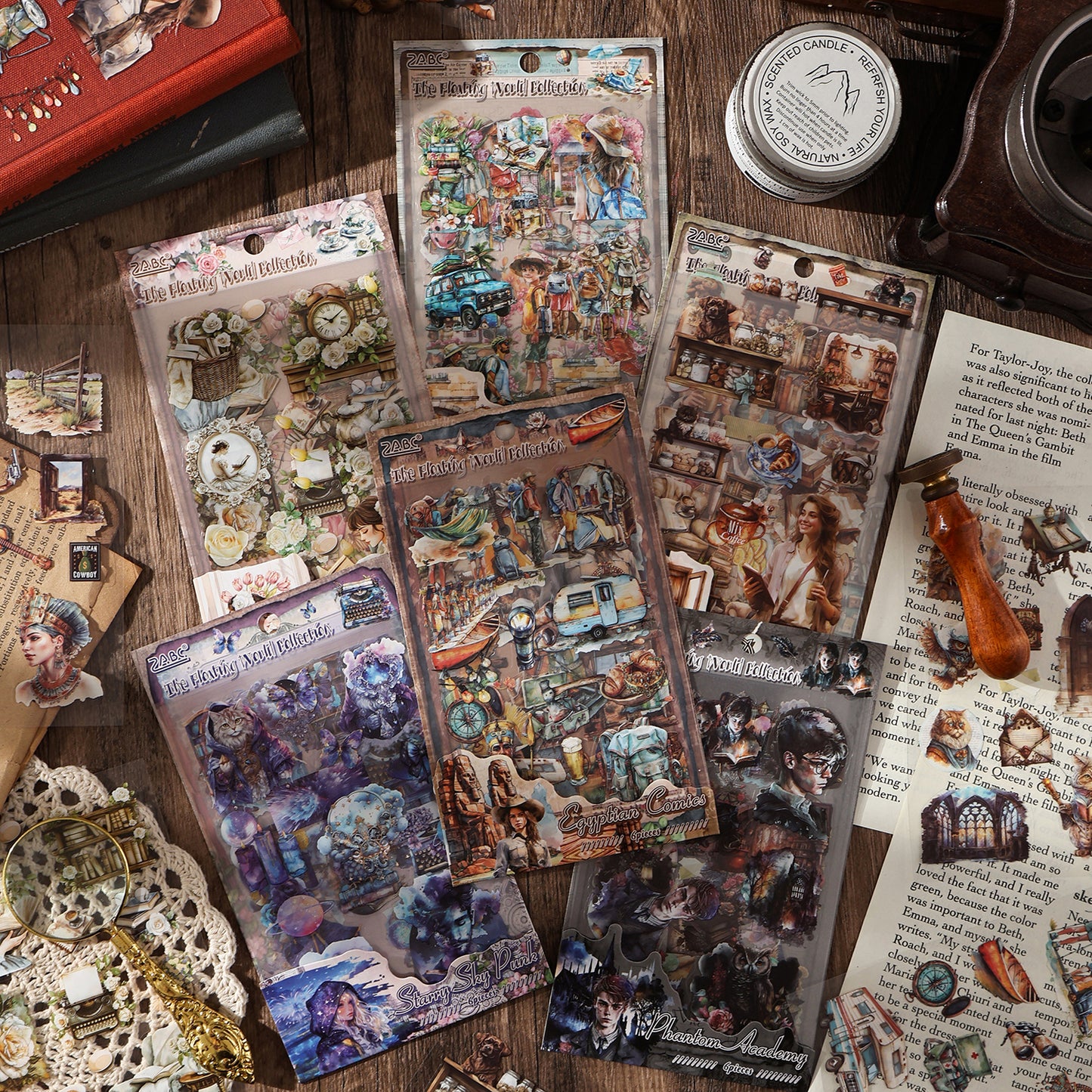 The World Collect Stamps Stickers 6pcs