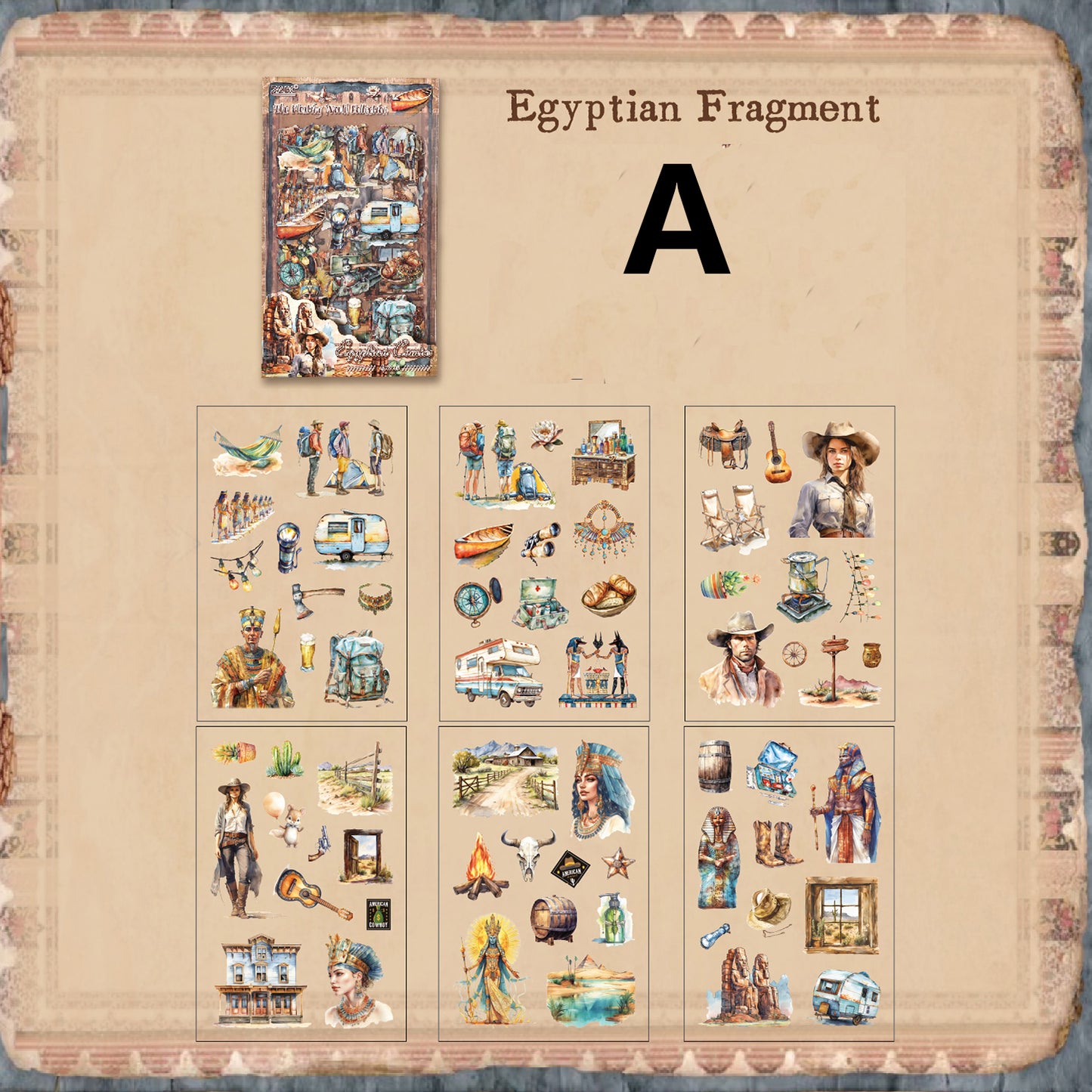 The World Collect Stamps Stickers 6pcs