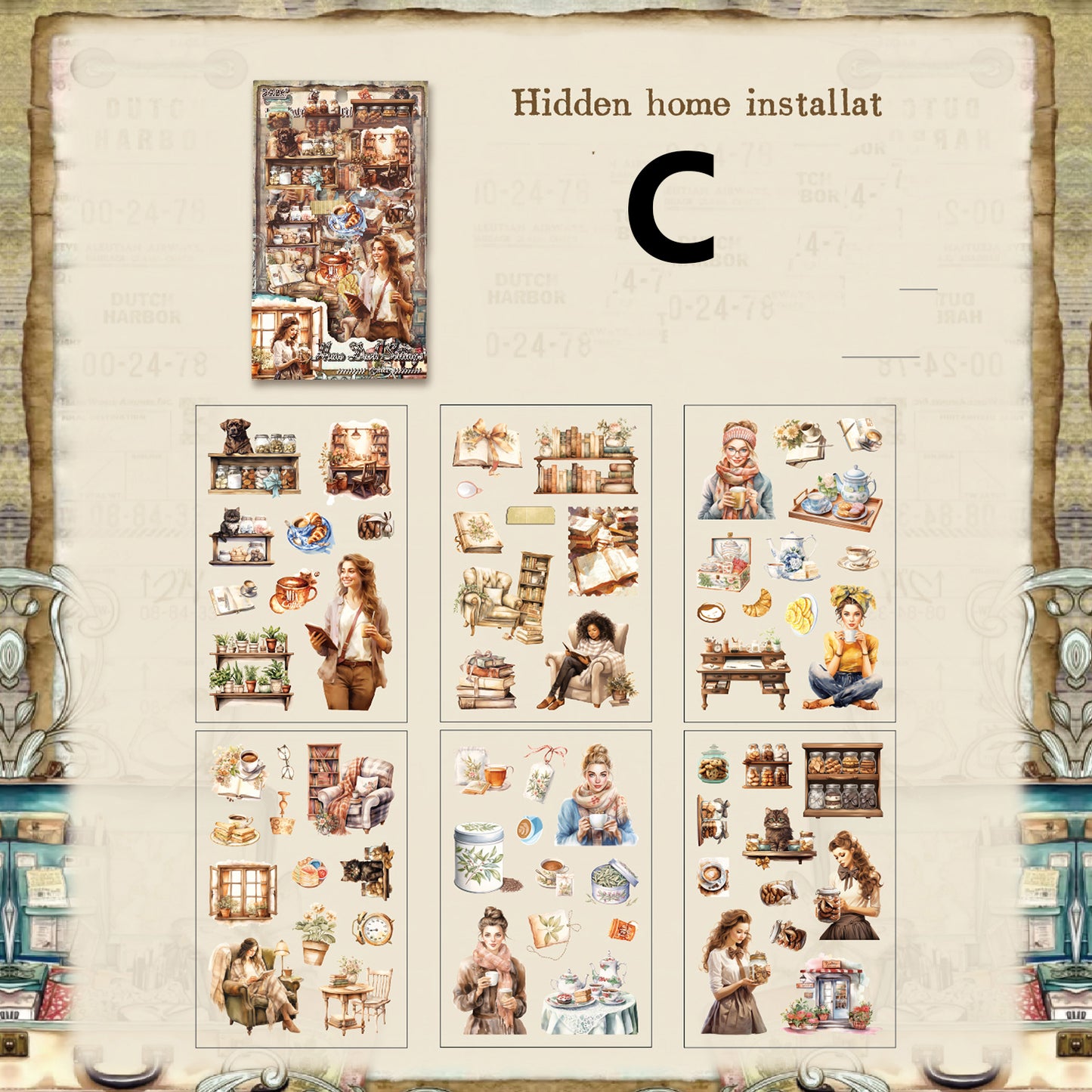 The World Collect Stamps Stickers 6pcs