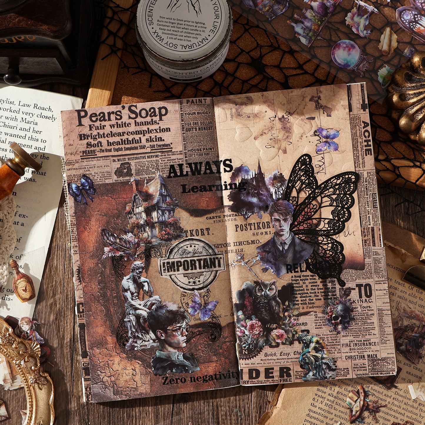 The World Collect Stamps Stickers 6pcs