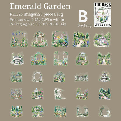 The back garden of Versailles Sticker 25pcs