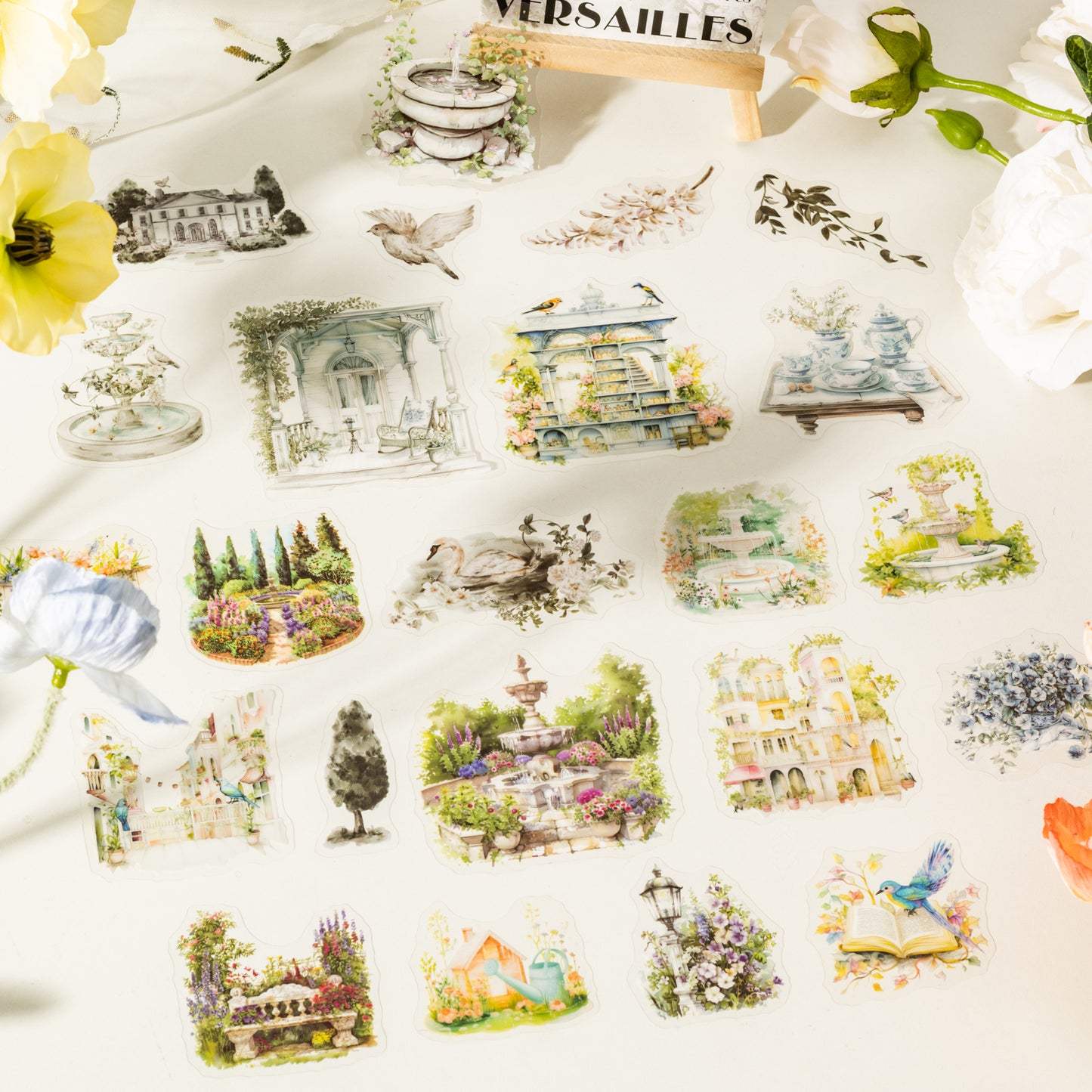 The back garden of Versailles Sticker 25pcs