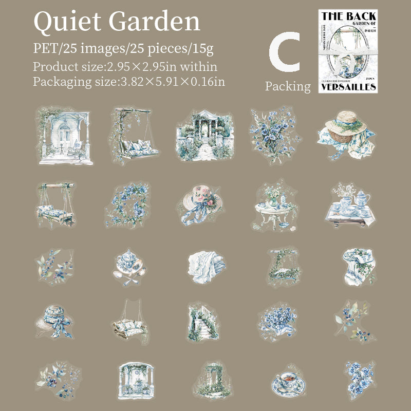 The back garden of Versailles Sticker 25pcs