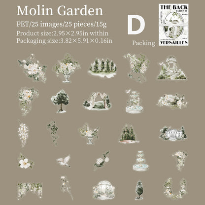 The back garden of Versailles Sticker 25pcs