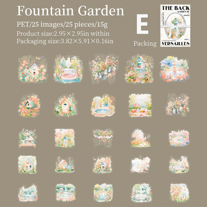 The back garden of Versailles Sticker 25pcs