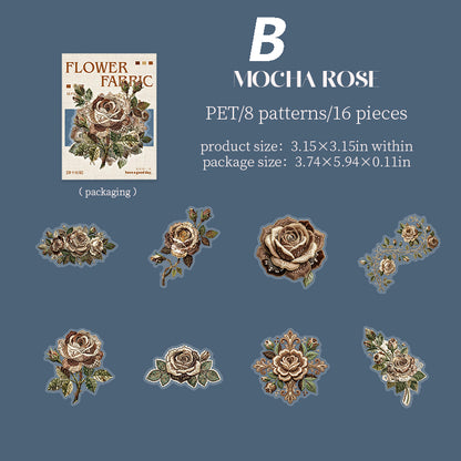 The Fabric Has A Pattern Sticker 16pcs