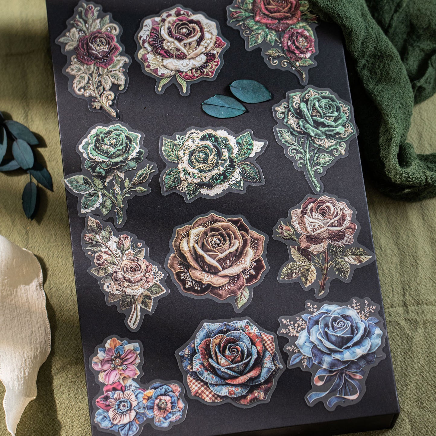 The Fabric Has A Pattern Sticker 16pcs