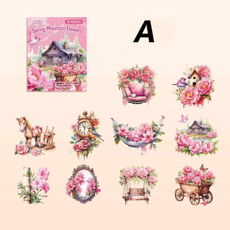 The Flowers Are Beautiful Sticker 10pcs