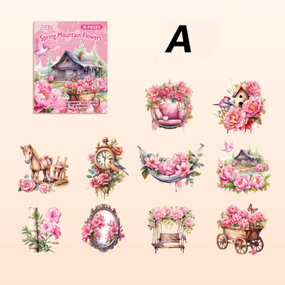 The Flowers Are Beautiful Sticker 10pcs