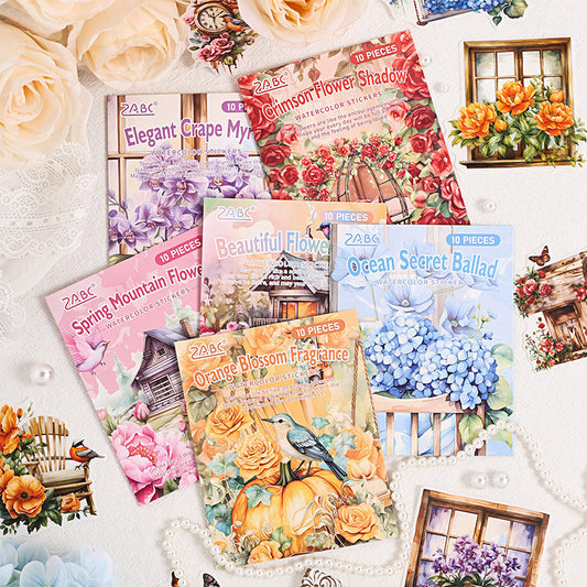 The Flowers Are Beautiful Sticker 10pcs